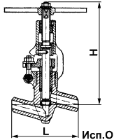 1057-65-0 (Ду65; Ру98) - клапан запорный сальниковый