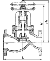 15ч14п (Ду100; Ру16) - клапан запорный проходной сальниковый